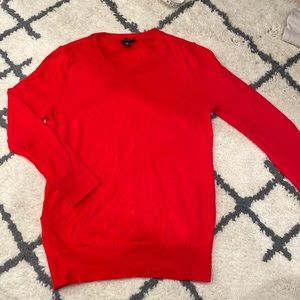 Ann Taylor Red 100% Merino Wool Sweater